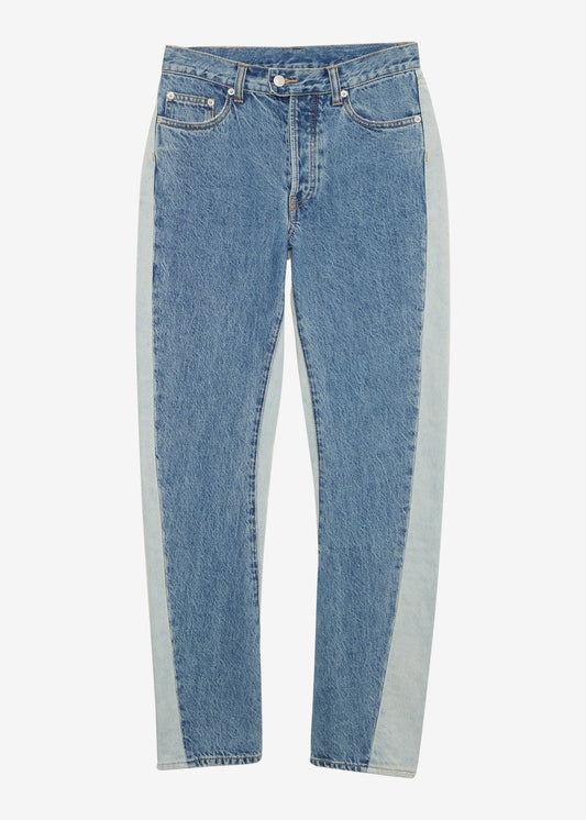 Two Tone Twisted Seam Jeans