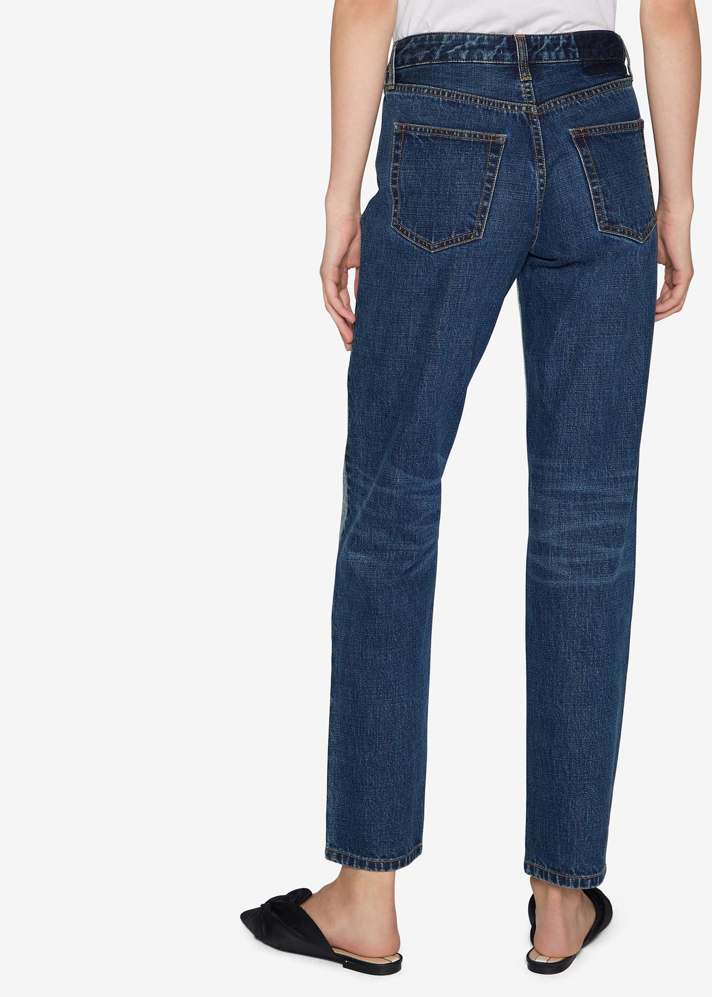 Inside Out Straight-Leg Indigo Jeans